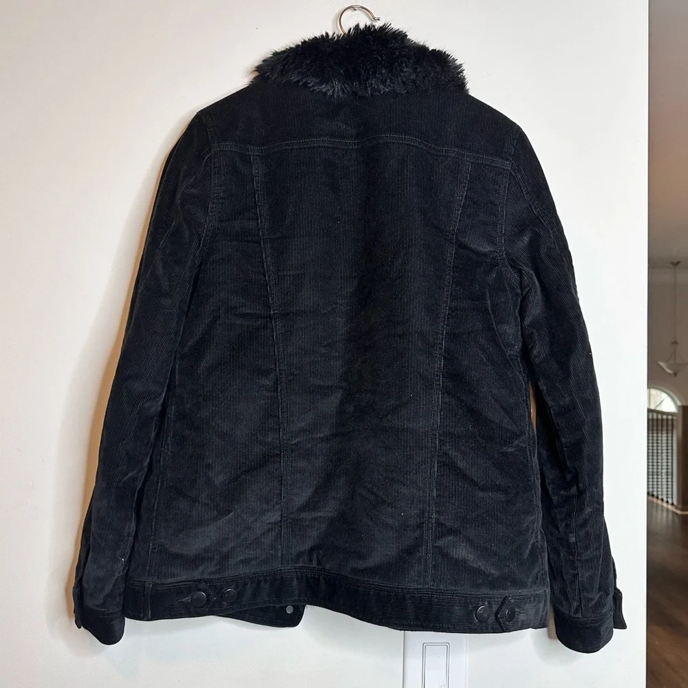 J Brand Black‎ Faux Fur Lined Jacket